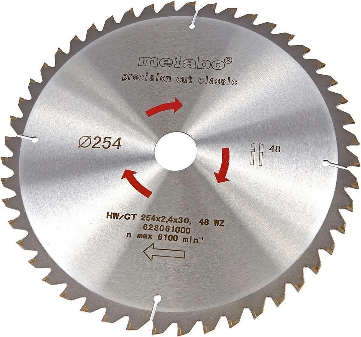 Metabo Zaagblad 254x2,4x30mm Hout - 6.28061