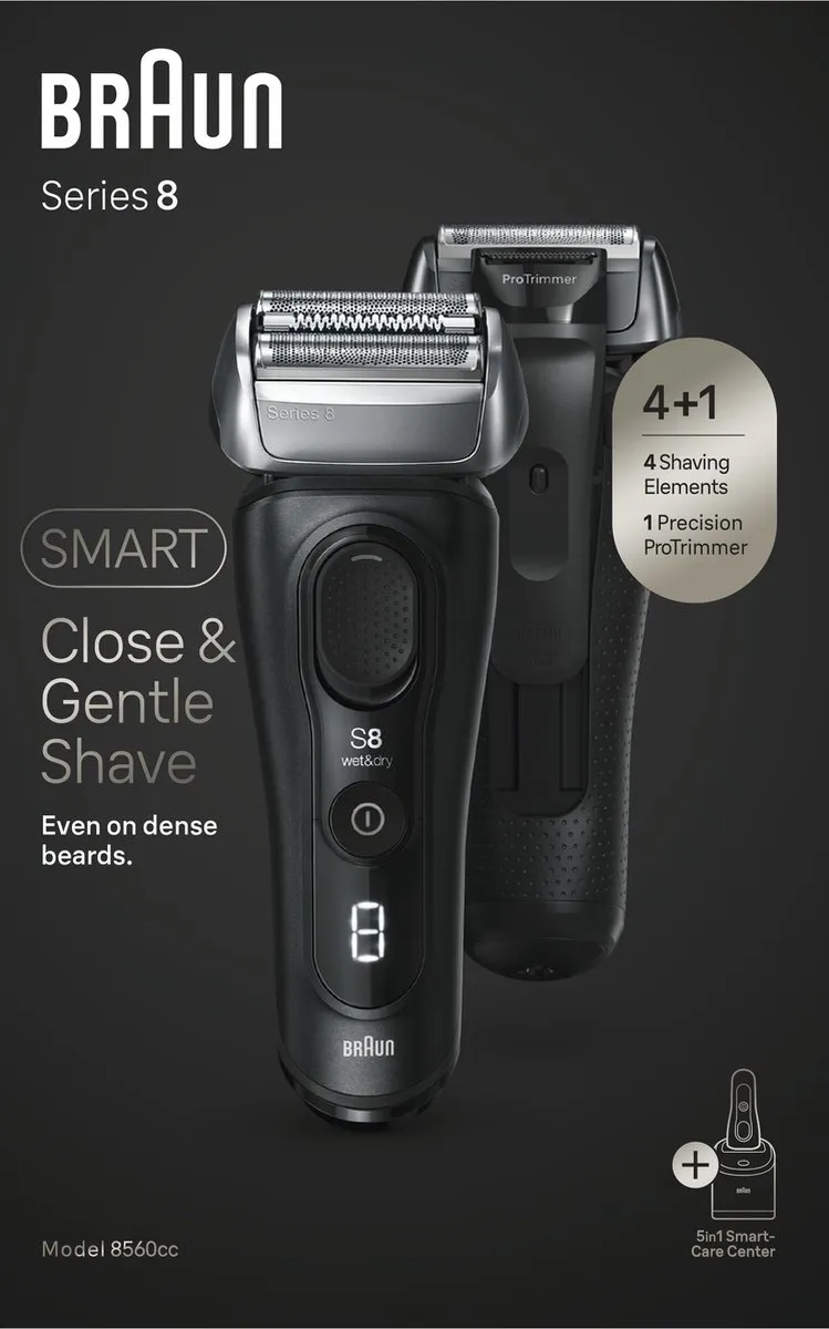 Braun Series 8 8560cc Scheerapparaat - 4 Mesjes - Zwart - afbeelding 6 van 6