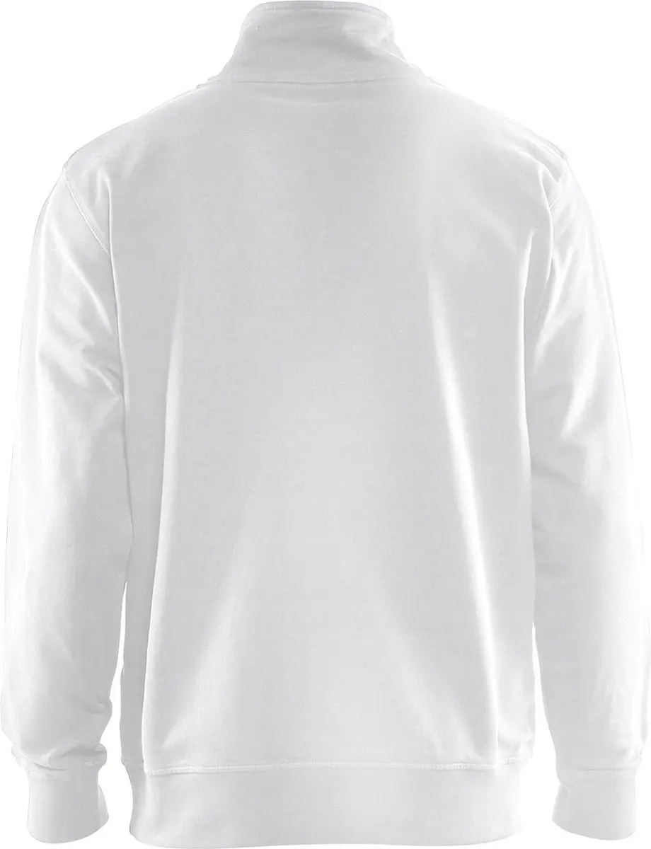 Blåkläder Sweatshirt Bi-color Halve Rits 3353-1158 - Wit/Donkergrijs