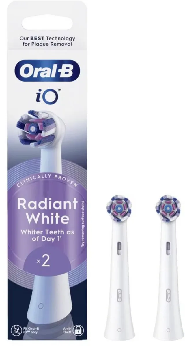 Oral-B iO Radiant White Opzetborstels - 2 Stuks