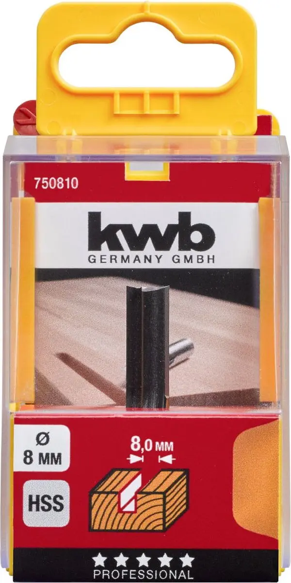 KWB Gleuffrees Schacht 8mm HM Vingerfrees