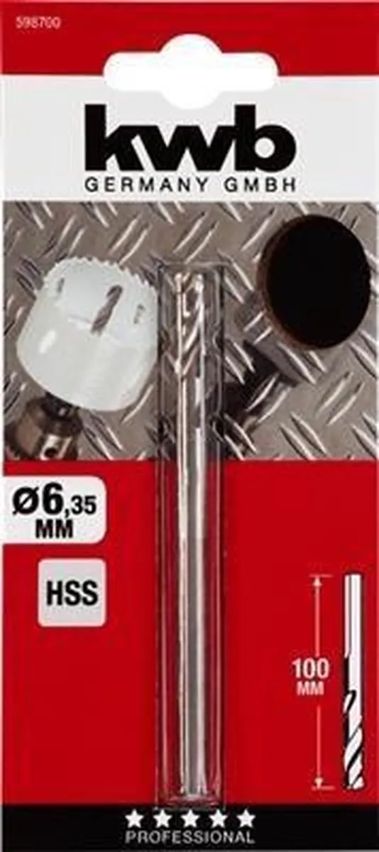 KWB Centreerboor HSS 6.35mm - Metaal