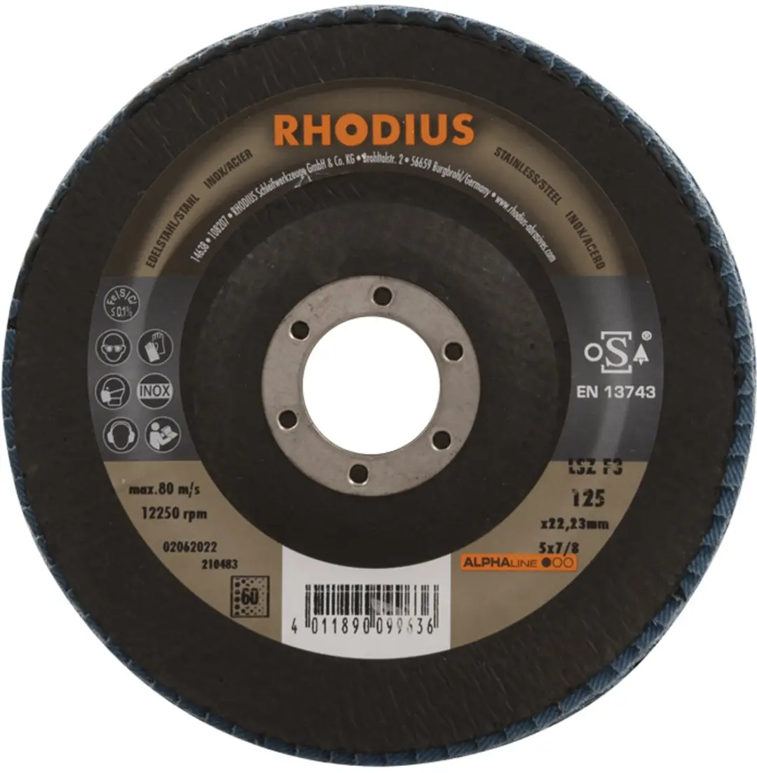 Rhodius LSZ F 3 210483 Slijpschijf 125mm - Ø22.23mm