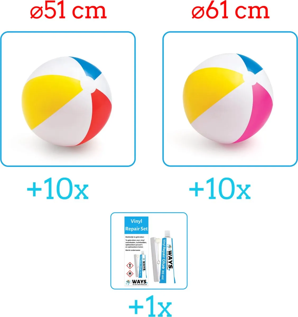 Intex Strandballen Voordeelverpakking 20 Stuks