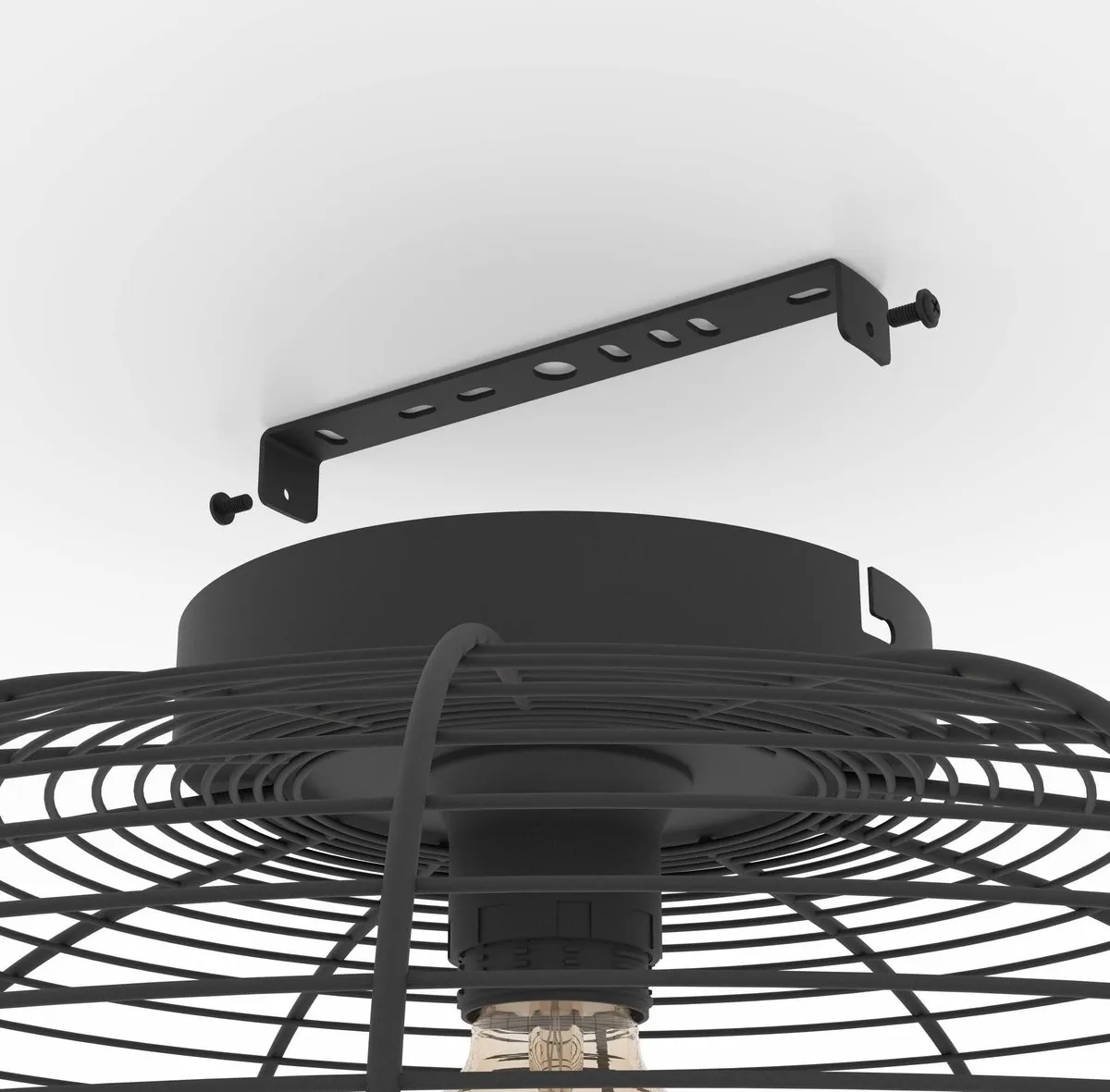 Eglo Rinroe Plafondlamp E27 - Ø45cm - Industrieel Metaal - Zwart/Wit