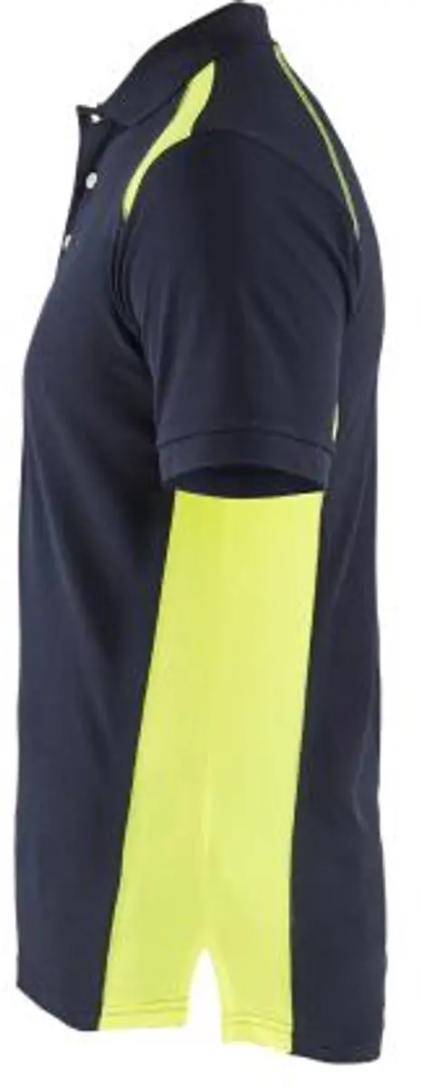 Blåkläder Poloshirt Piqué 3324-1050 - M - Donker marineblauw/High Vis Geel