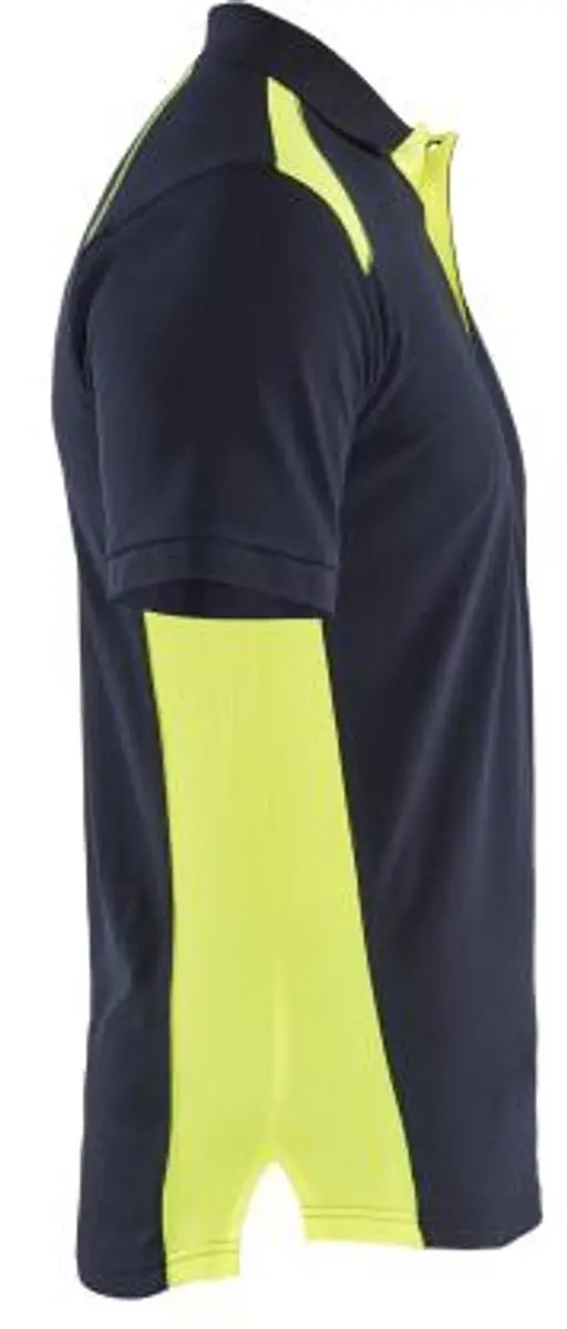 Blåkläder Poloshirt Piqué 3324-1050 - M - Donker marineblauw/High Vis Geel
