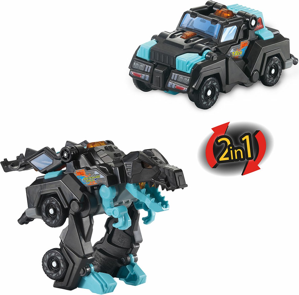 VTech dinosaurus speelgoed Switch & Go Dinos OneClick Mini T-Rex auto.