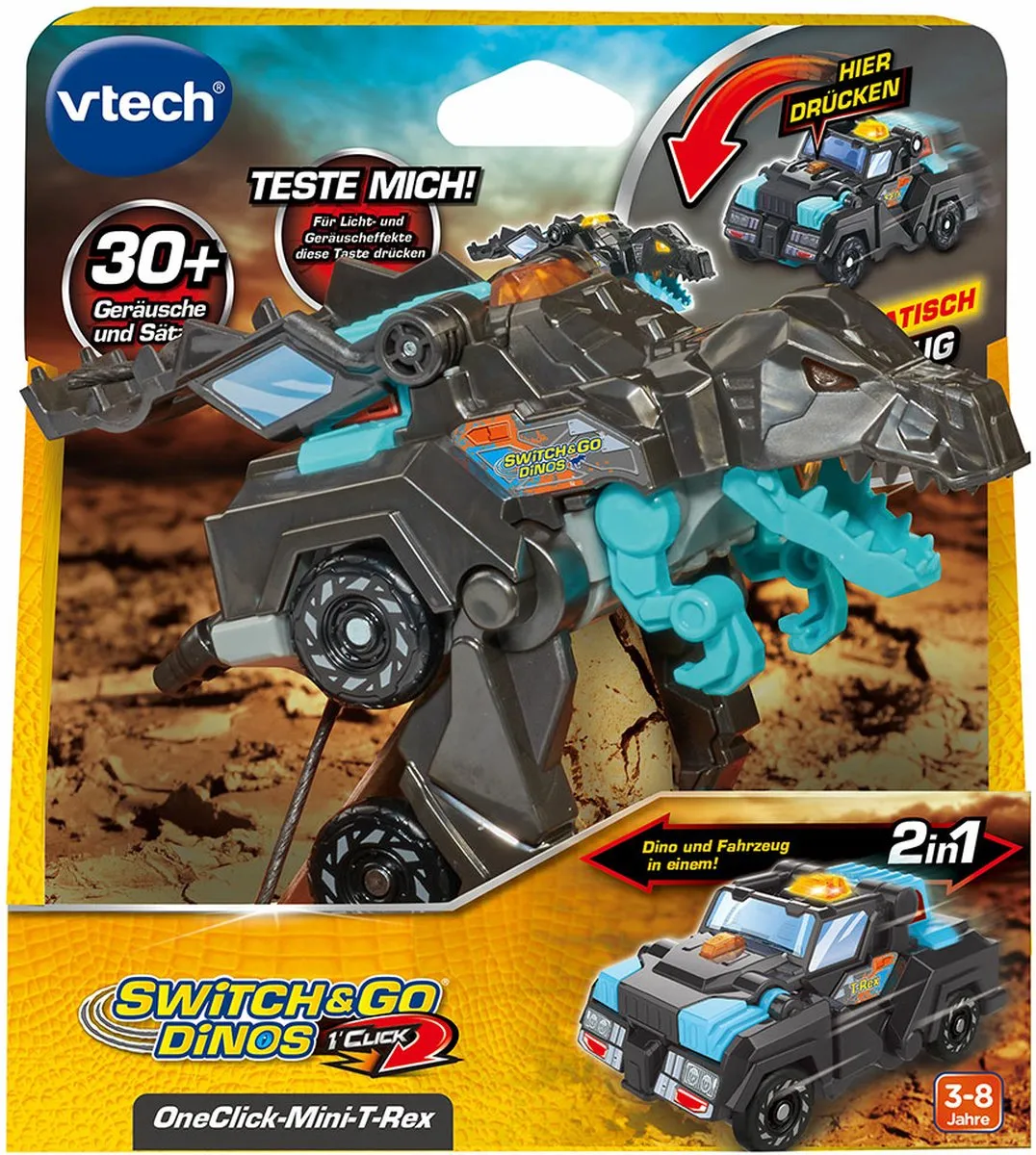 VTech Switch & Go Dinos OneClick Mini T-Rex - Multicolor