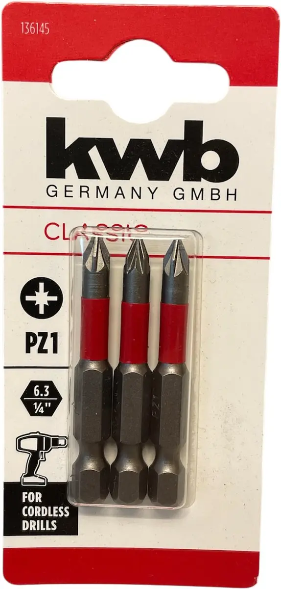 KWB 3 Bitjes PZ1 50mm