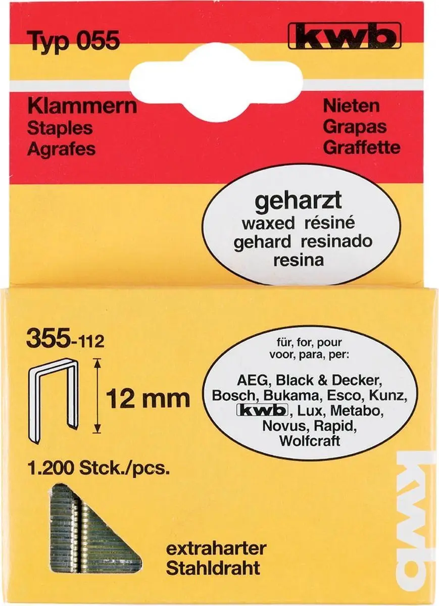 KWB Nieten Hard Type 005C - 26mm - 600 Stuks - afbeelding 6 van 6