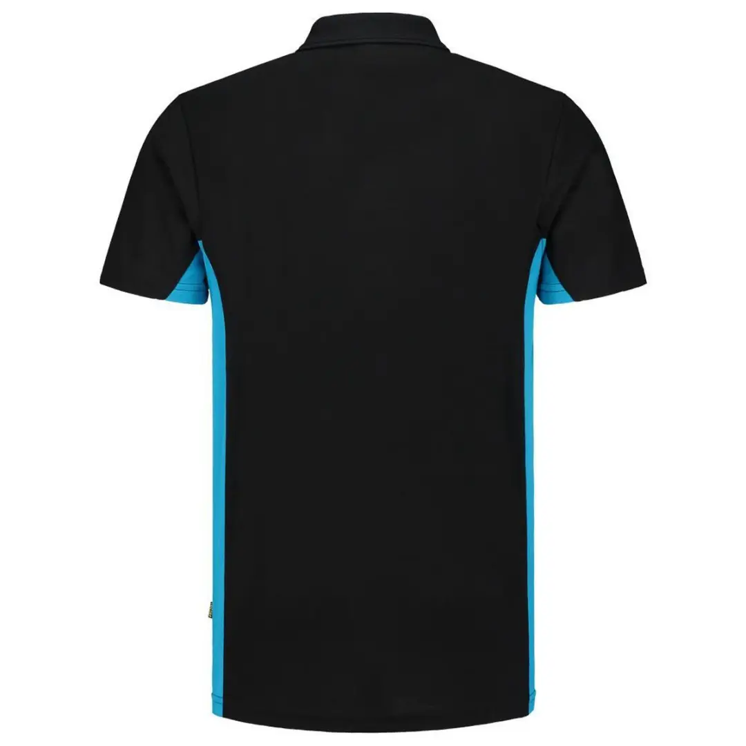 Tricorp 202002 Poloshirt Bicolor - Zwart/Turquoise - 5XL