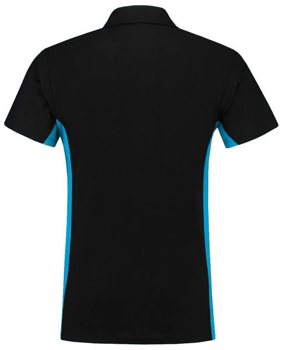 Tricorp 202002 Poloshirt Bicolor - Zwart/Turquoise - 5XL
