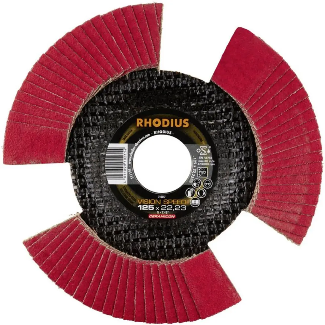 Rhodius VISION SPEED Lamellenschijf 125mm - Ø22.23mm RVS