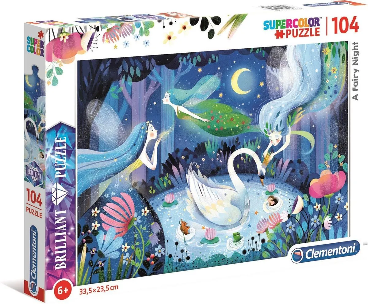 Clementoni A Fairy Night Kinderpuzzel 104 Stuks - 33,5x23,5cm
