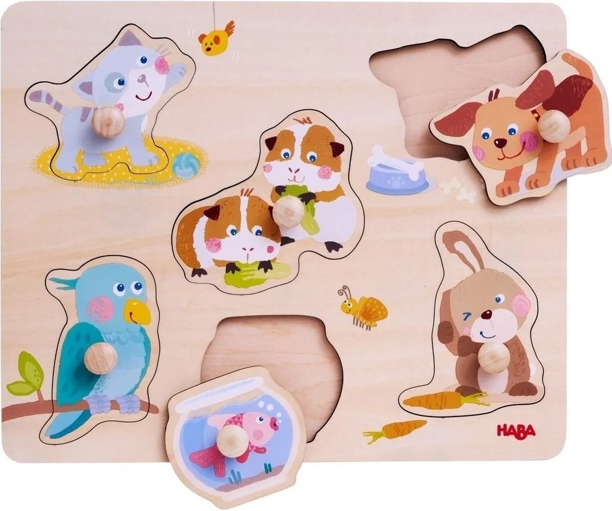 Haba Inlegpuzzel Huisdieren 6-delig - Meerdere kleuren