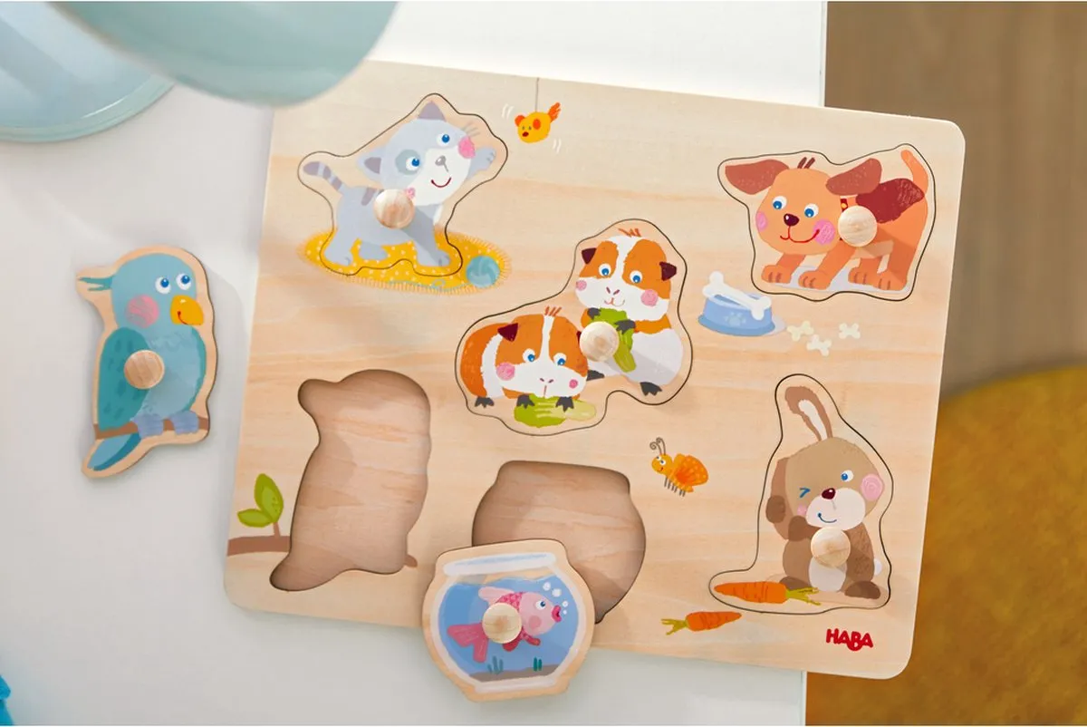 Haba Inlegpuzzel Huisdieren 6-delig - Meerdere kleuren