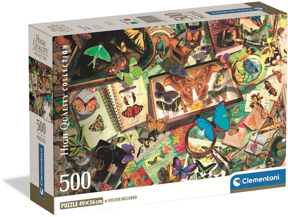 Clementoni De Vlinderverzamelaar Puzzel 500 Stuks - Multikleur