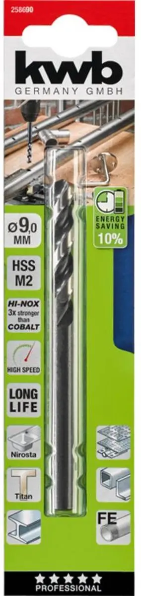 KWB Metaal-spiraalboor 9mm - 125mm