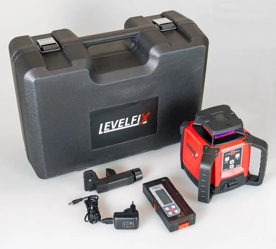 Levelfix 550H Bouwlaser met DLD100R Ontvanger - 600m - Rood