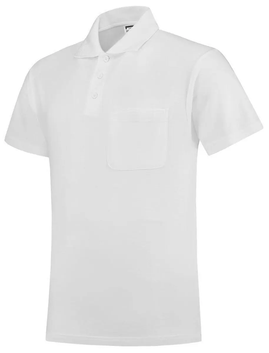 Tricorp Poloshirt - Borstzak - Wit - Maat L