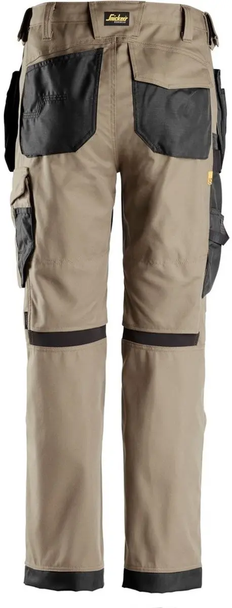 Snickers 6224 AllroundWork Werkbroek - Khaki/Zwart - 46