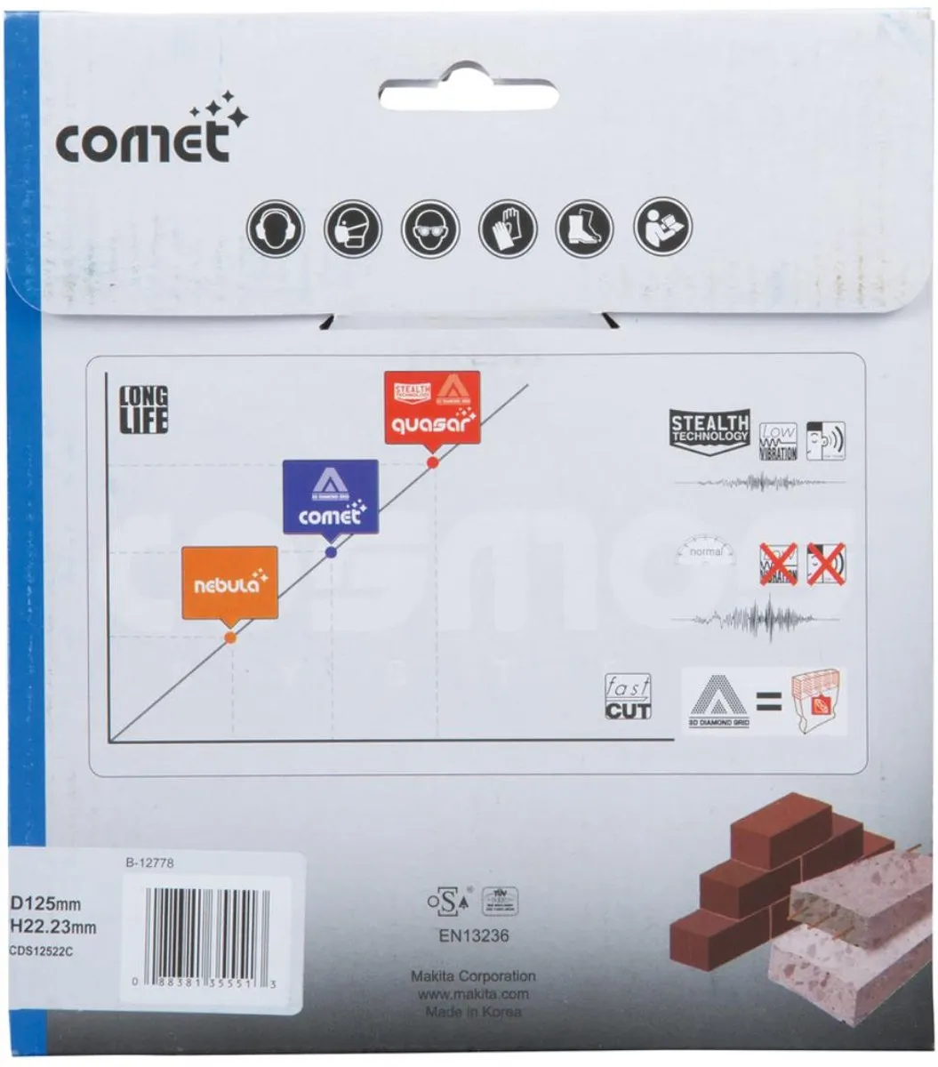 Makita Diamantschijf B-12778 125mm - Metaal - Blauw