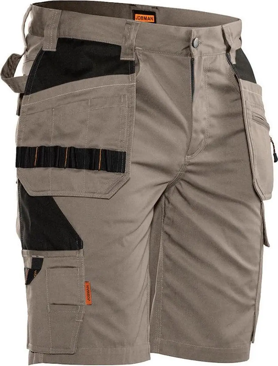 Jobman Practical 2722 Korte Werkbroek - 62 - Bruin/Zwart