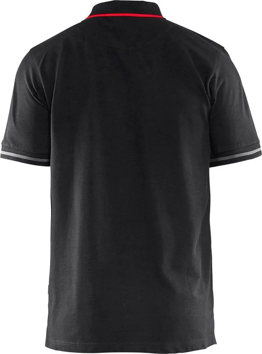 Blåkläder 3389 Poloshirt - L - Zwart/Rood