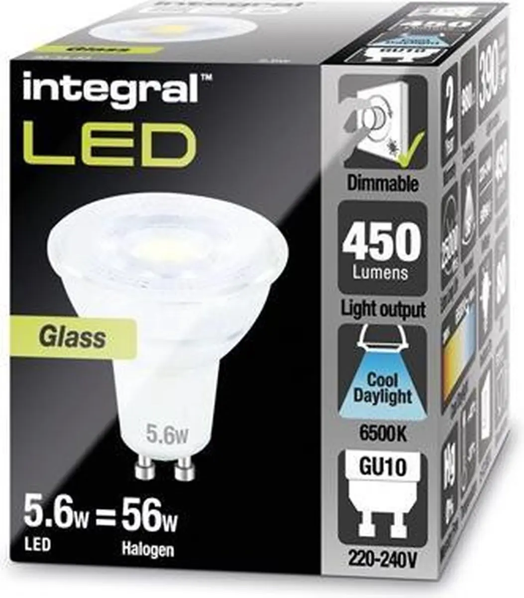 Integral GU10 LED Spot 3,6W 6500K Dimmable