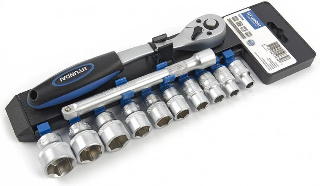 Hyundai 12-delige Dopsleutelset CrV - Blauw