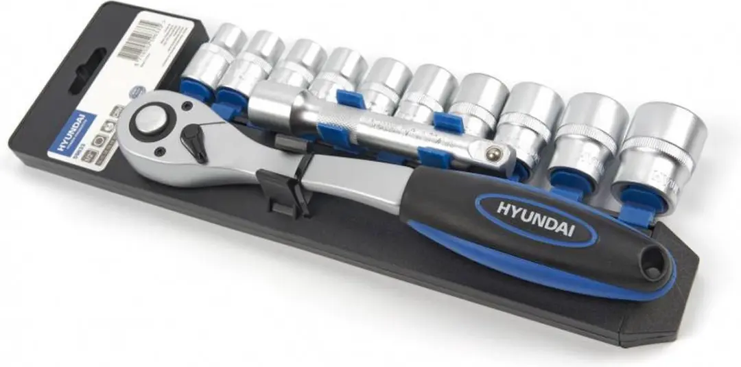 Hyundai 12-delige Dopsleutelset CrV - Blauw