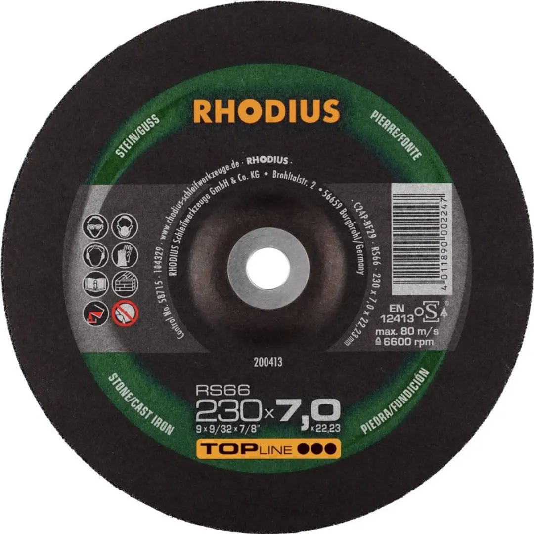 Rhodius 200413 RS66 Afbraamschijf Steen