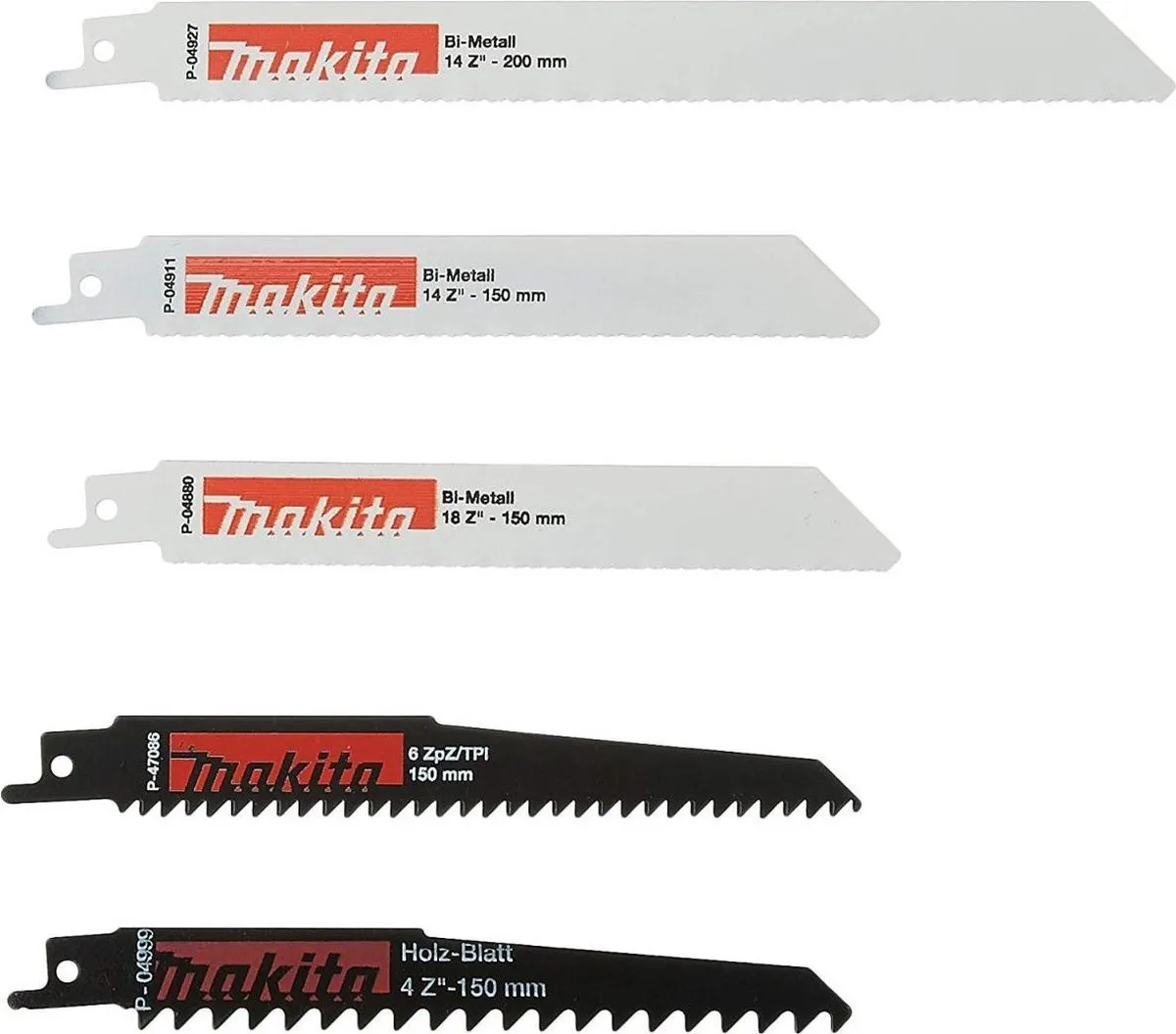 Makita P-83967 Reciprozaagbladen Set