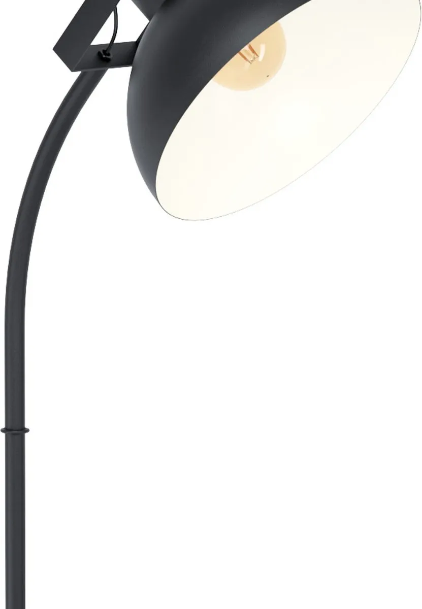 Eglo Lubenham Vloerlamp E27 - Zwart/Bruin