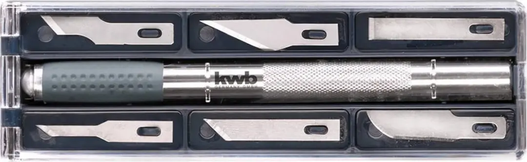 KWB Mes Aluminium - 6 reservemesjes - Metaal