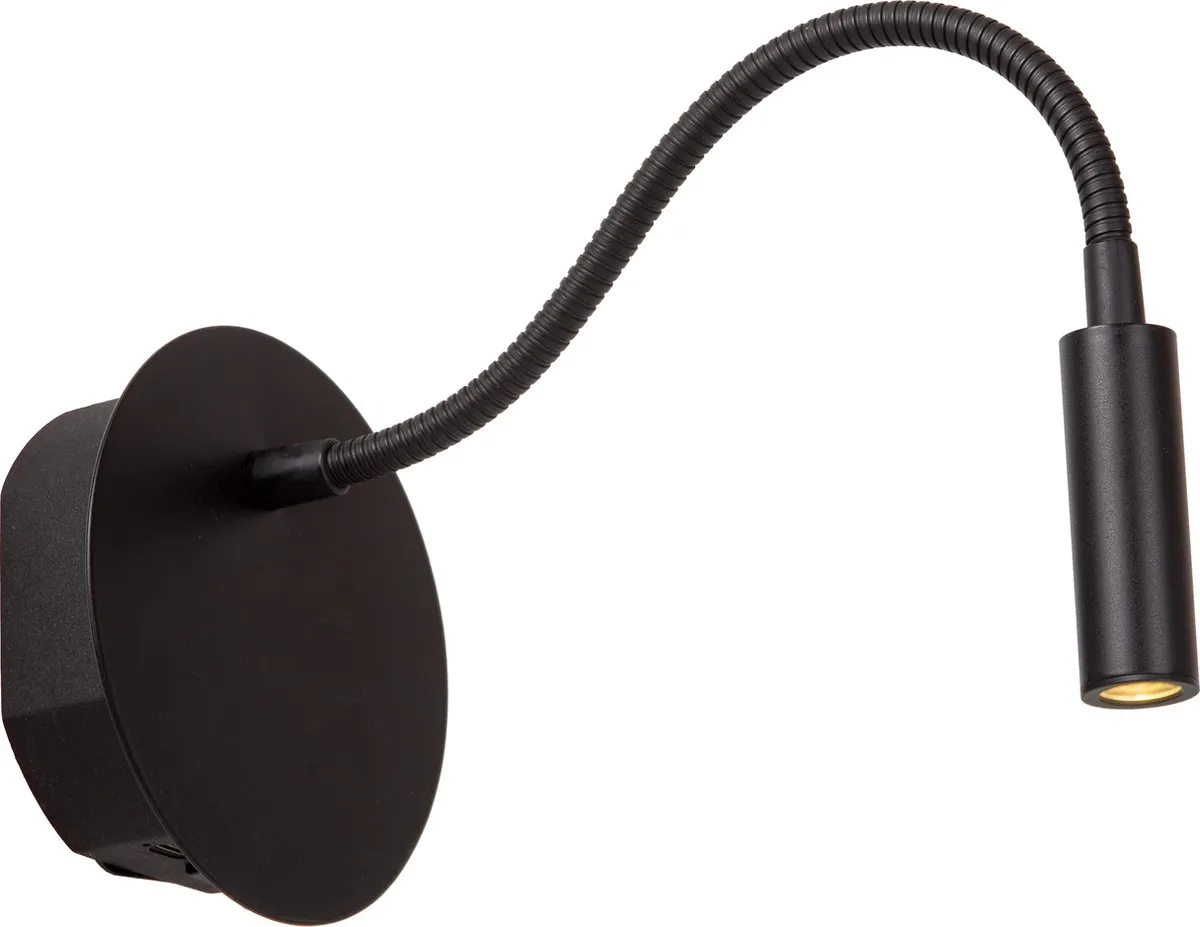 Lucide JOLIJN Oplaadbare Bedlamp - Ø11cm LED 3000K Magnetisch - Zwart