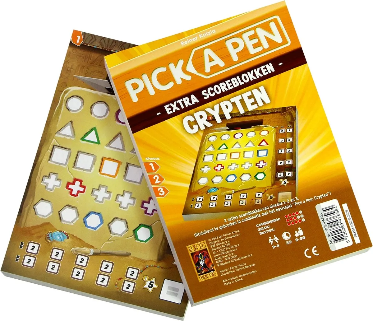 999 Games Pick a Pen Crypten Scoreblokken - 2 Stuks - Multi