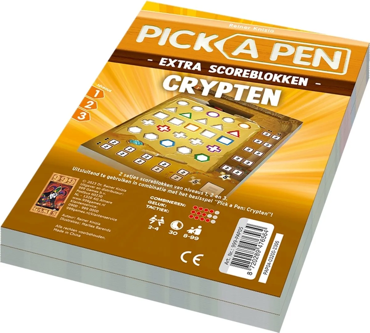 999 Games Pick a Pen Crypten Scoreblokken - 2 Stuks - Multi