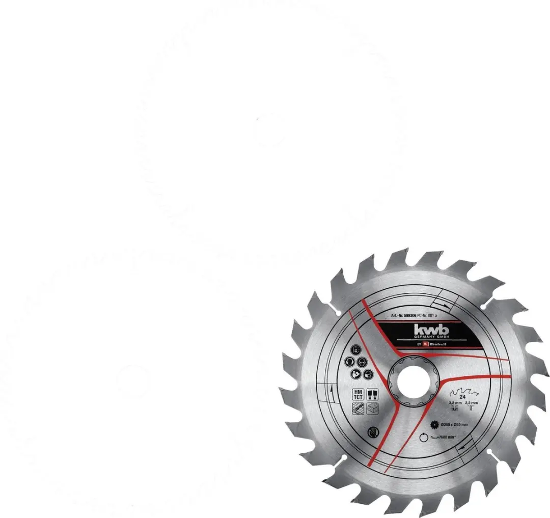 KWB Zaagblad-set 24/42/60 Tanden 250mm - 3 Stuks
