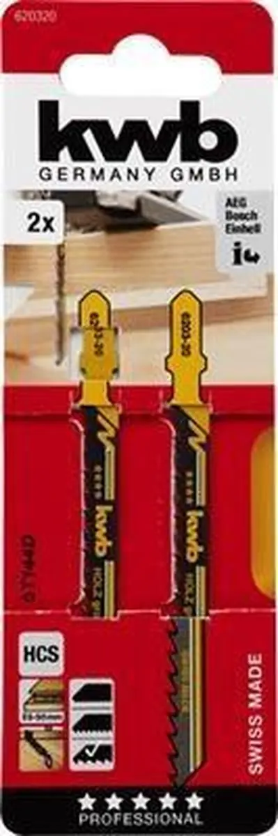 KWB Decoupeerzaagblad Hout Star Grof 6203-20 - 2 Stuks