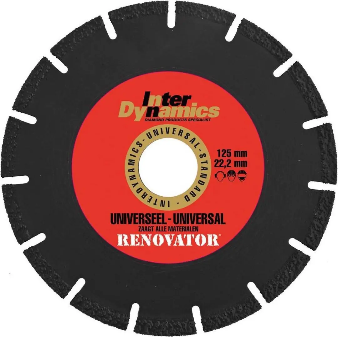 InterDynamics Renovator Standard Diamantdoorslijpschijf 125x22,23mm