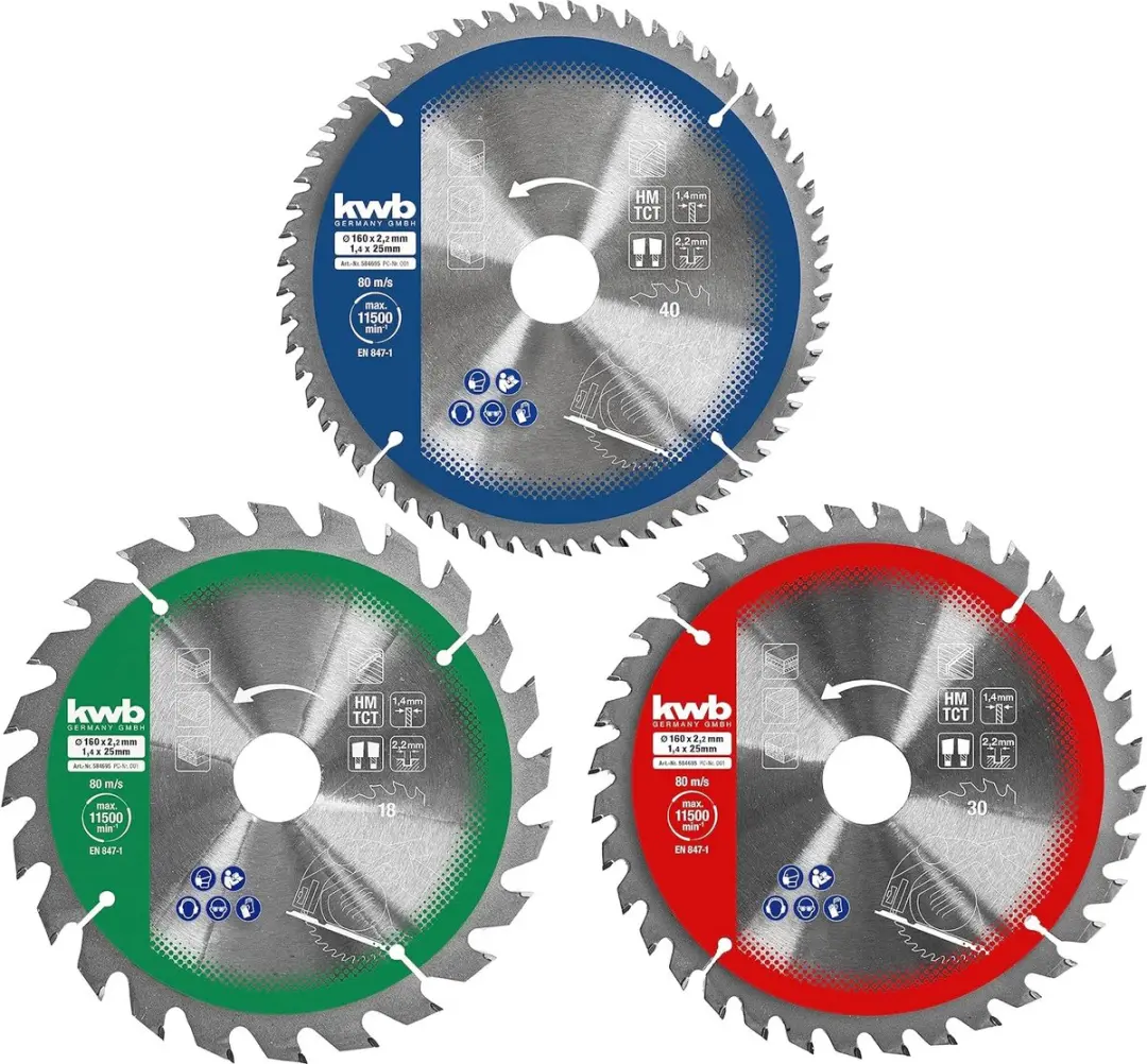 KWB Cirkelzaagbladenset 160mm