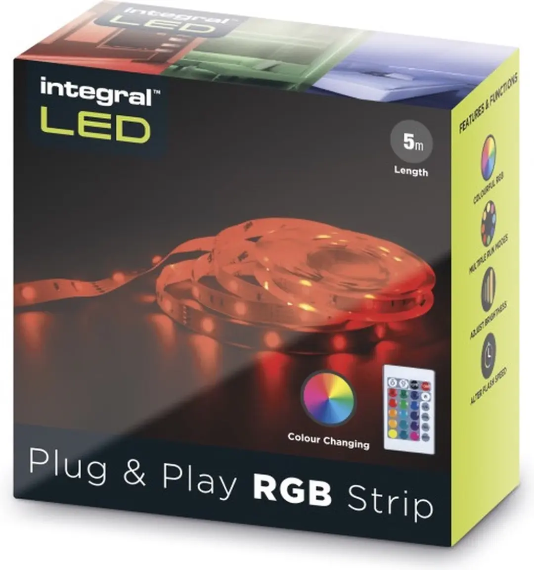 Integral Plug&Play RGBW LEDstrip IP20 5m