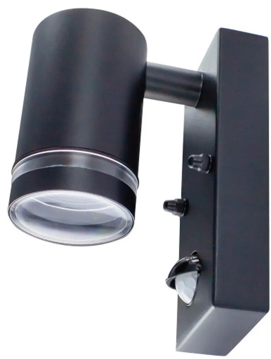 Integral Buiten Wandlamp IP54 Sensor - 1x GU10 - Staal
