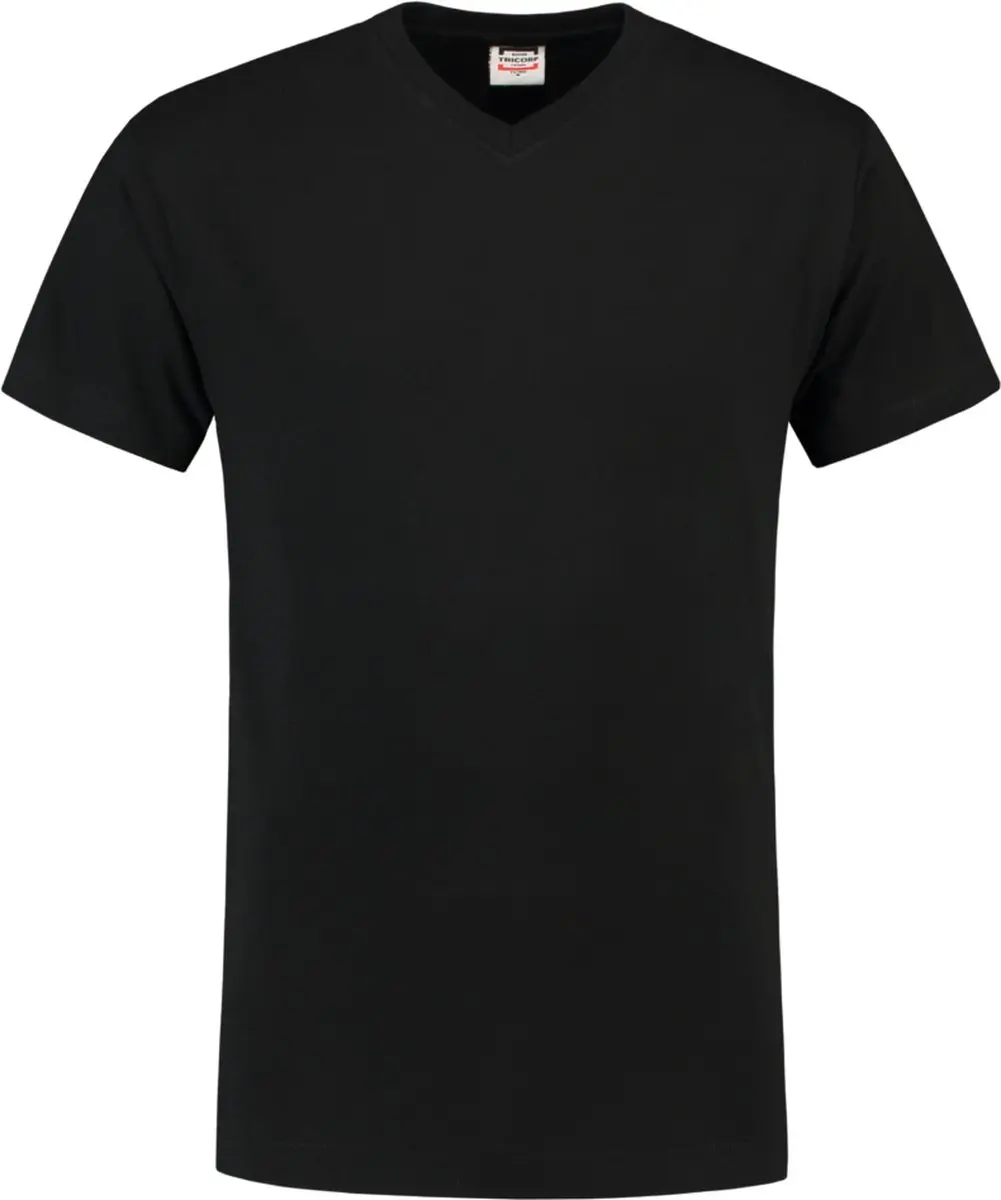 Tricorp T-shirt V-hals 101007 - Zwart - 5XL