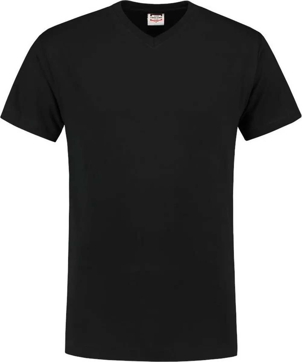 Tricorp T-shirt V-hals 101007 - Zwart - 5XL
