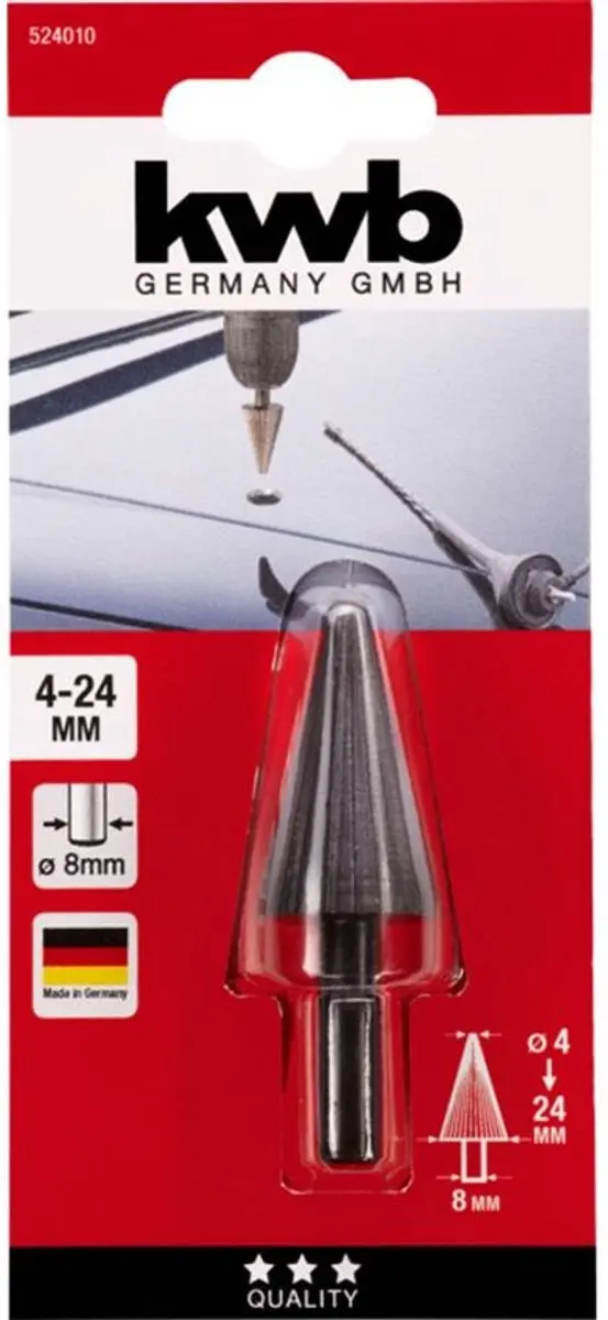 KWB Antenneboor 4-24mm 524010 - Metaal