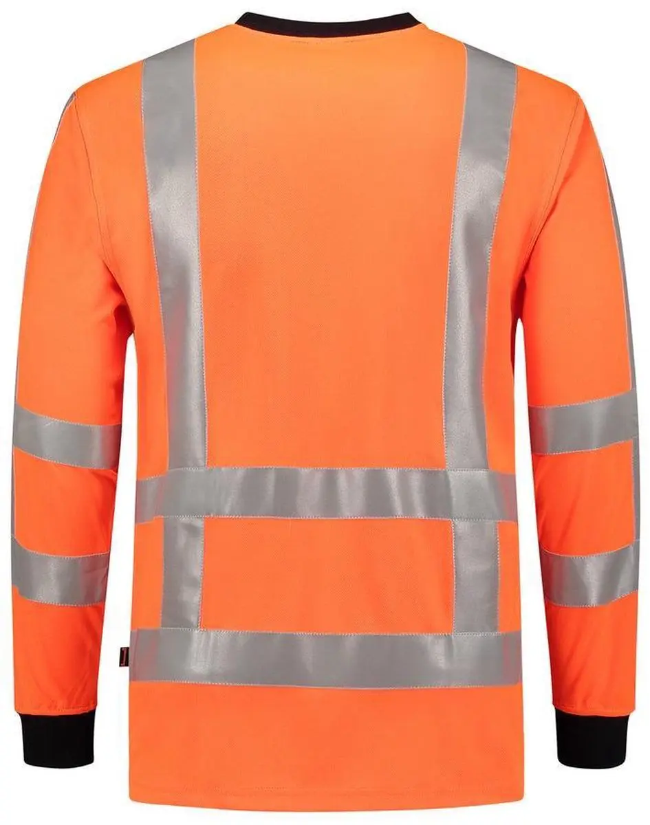 Tricorp T-shirt Birdseye Lange Mouw 103002 - XS - Fluor Oranje