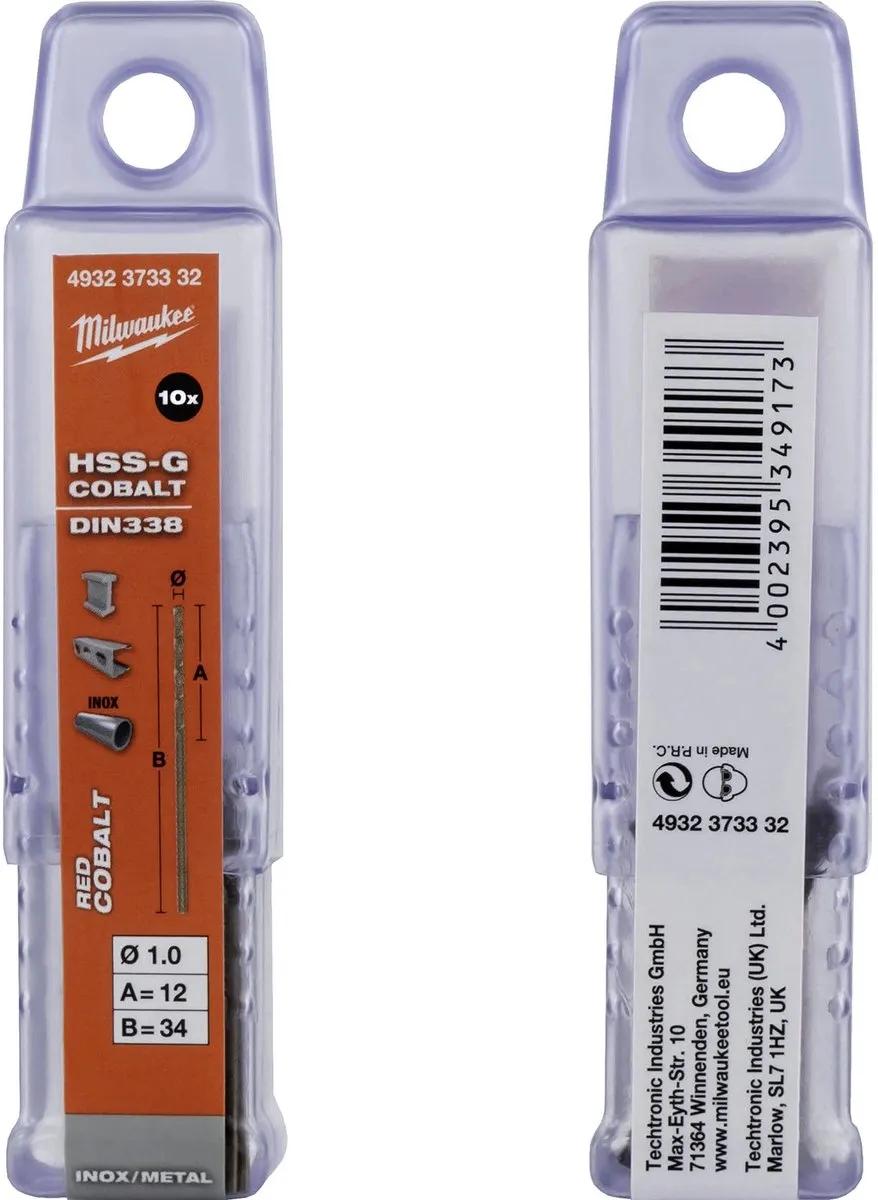 Milwaukee Metaalboren HSS-G Cobalt DIN 338 - 10 Stuks - afbeelding 5 van 6